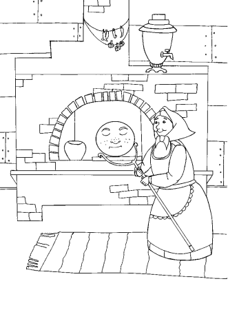 Русская народная печь рисунок