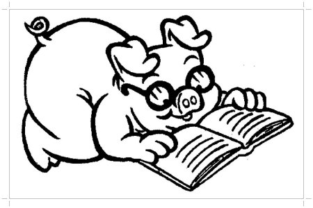 Раскраска звери с книжками