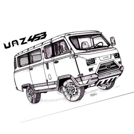 УАЗ 452 Буханка раскраска