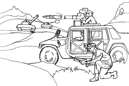 Раскраски военной техники