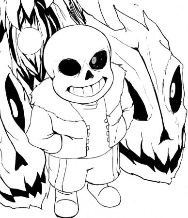 Undertale раскраски Санса