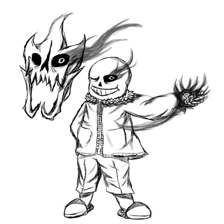 Раскраска Undertale Sans