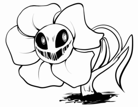 Раскраски Флауи из Undertale