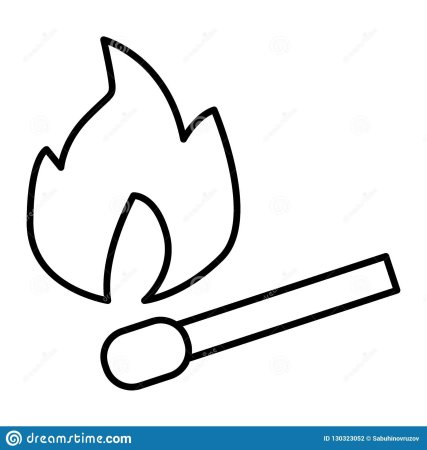 Спичка раскраска