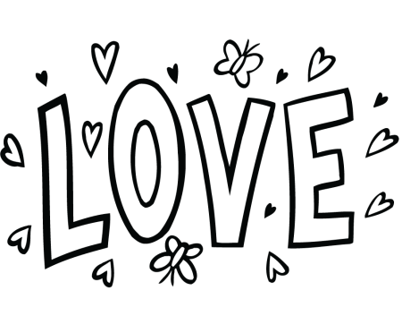 Раскраска Love