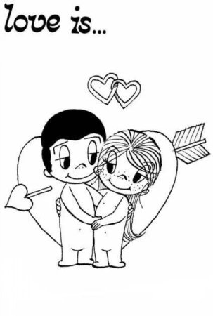 Раскраска жвачка Love is
