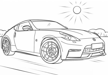 Nissan 370z раскраска