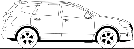 Nissan Tiida рисунок сбоку