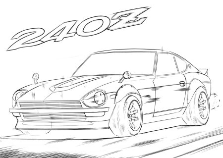 Раскраска Nissan Fairlady z