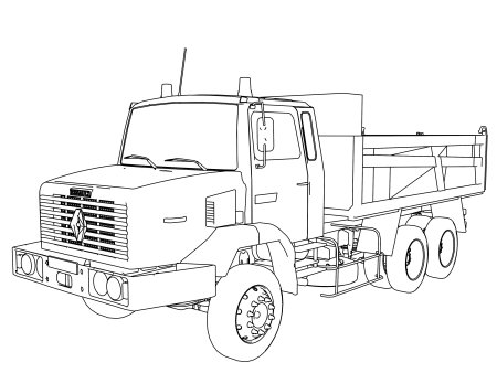 Раскраска ГАЗ 3309 самосвал