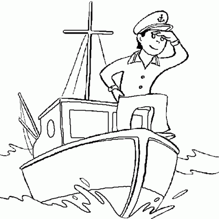 Раскраска моряк