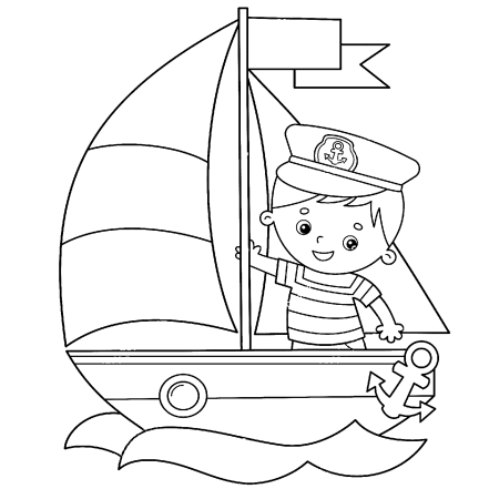Раскраска военный моряк
