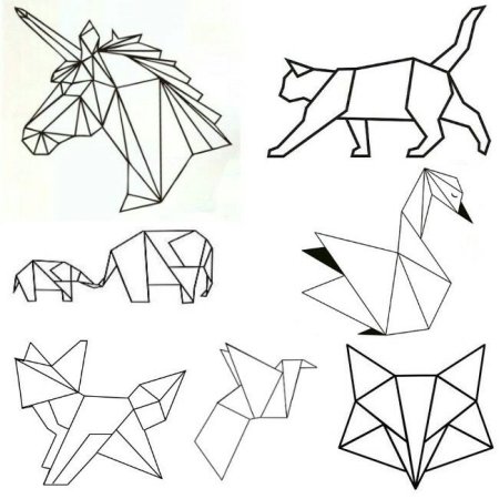 Геометрические фигуры животных