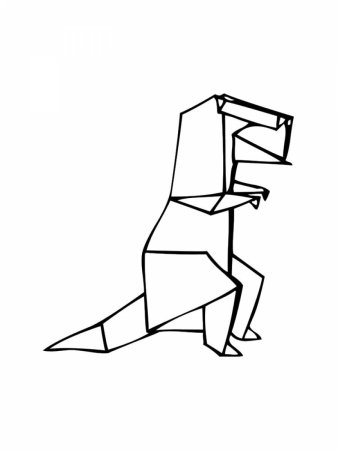 Геометрический эскиз динозавр